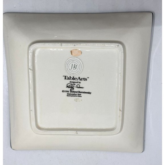 Rooster Decorative Plate TableArts Debra Cherniawsky 1996 7.5 inch Square - Picture 4 of 4